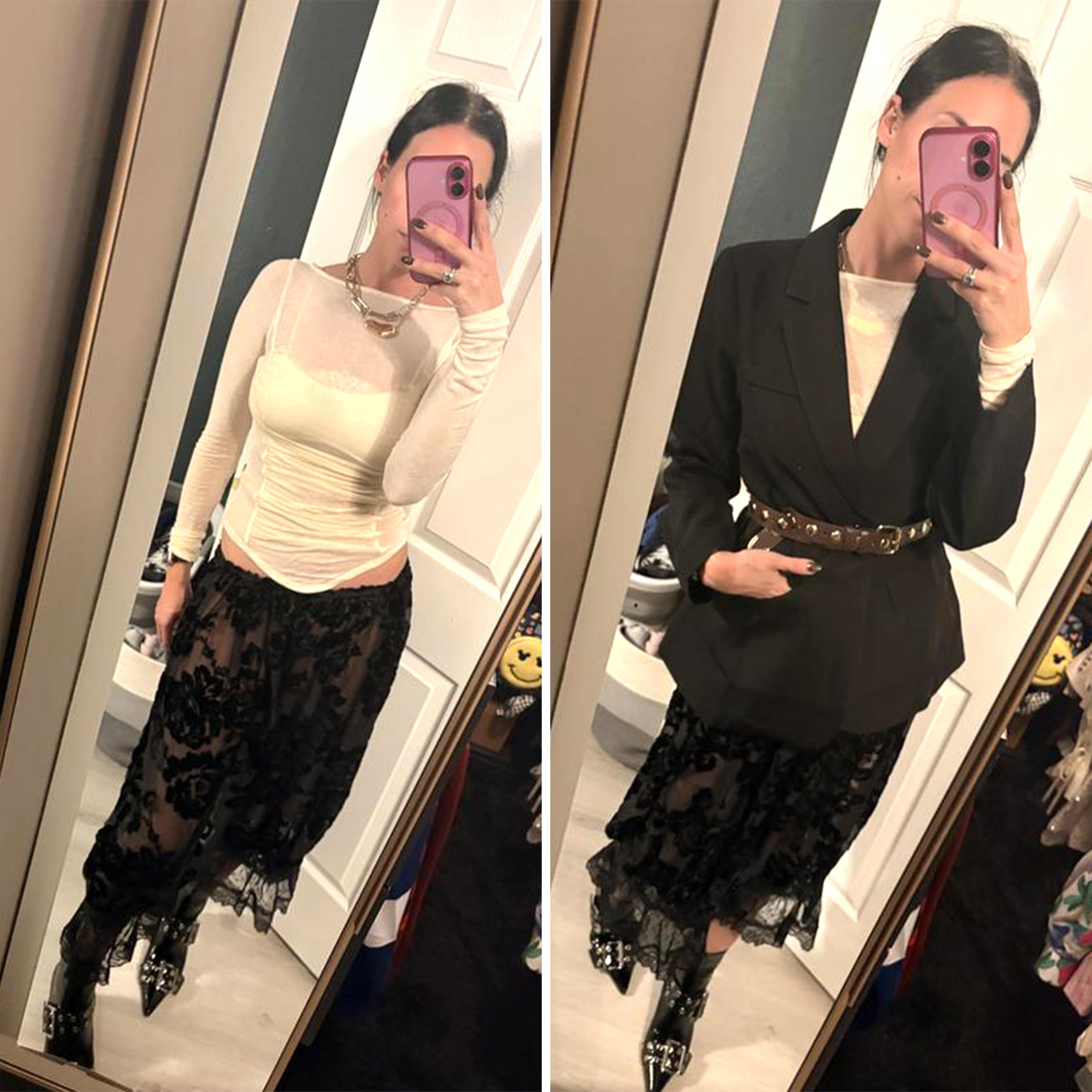 Buenoble Women's Forever Young Burnout Bloomer Pants Vintage Velvet Floral Lace Pants Soft Sheer Pull-On Pants SpringStatements