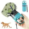 Teal Green Dog Pooper Scooper - Plastic Claw Grabber with Leakproof Odor Seal Bin, Concealed Waste Removal Storage, 15-Piece Bag Attachment, Compact Portable Dispenser, 1-Motion Grip for Hiking Trips & Walking Outdoor Use