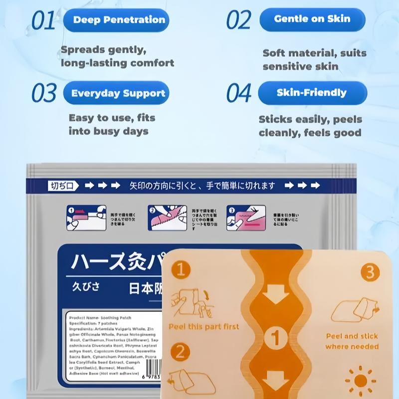 Pure Herbal Heat Patches for Shoulder, Waist, Knee & Foot, hand joints, office, Gym, Yoga, running, climbing mountains, driving sore, Prolonged sitting, Natural Long-Lasting Warmth (7 Pcs) Zest Aura