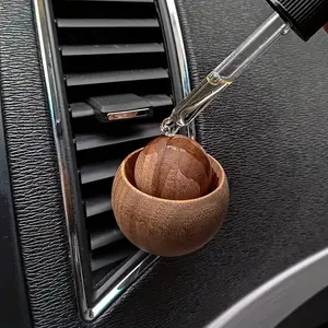 Wooden Ball Car Air Vent Aromatherapy Diffuser | Essential Oil Air Freshener