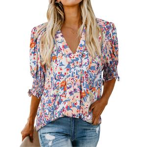 EVALESS Womens Graphic Solid V Neck T Shirts Tops Casual Ruffle Short Sleeve Blouses Boho Floral Lightweight Cute Tee 2026 Womenswear Summer Springtok Outfits  Deals For You Days