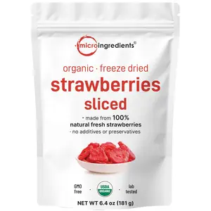 Micro Ingredients Organic Freeze Dried Strawberries Sliced Fruit Snack