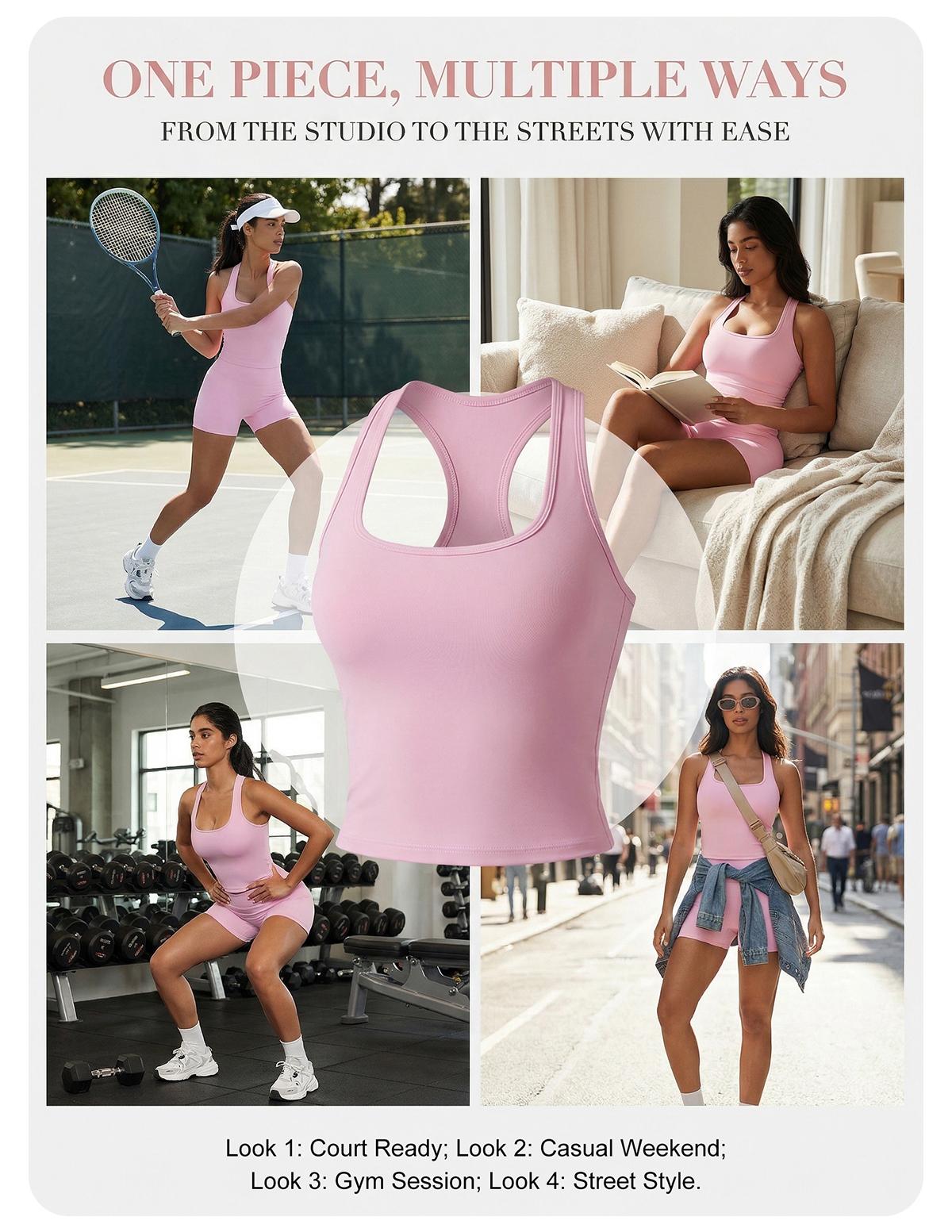 MASKERT Women’s Sports Tank Top Stretchy Buttery Soft Lightweight for Yoga & Training SpringStatements