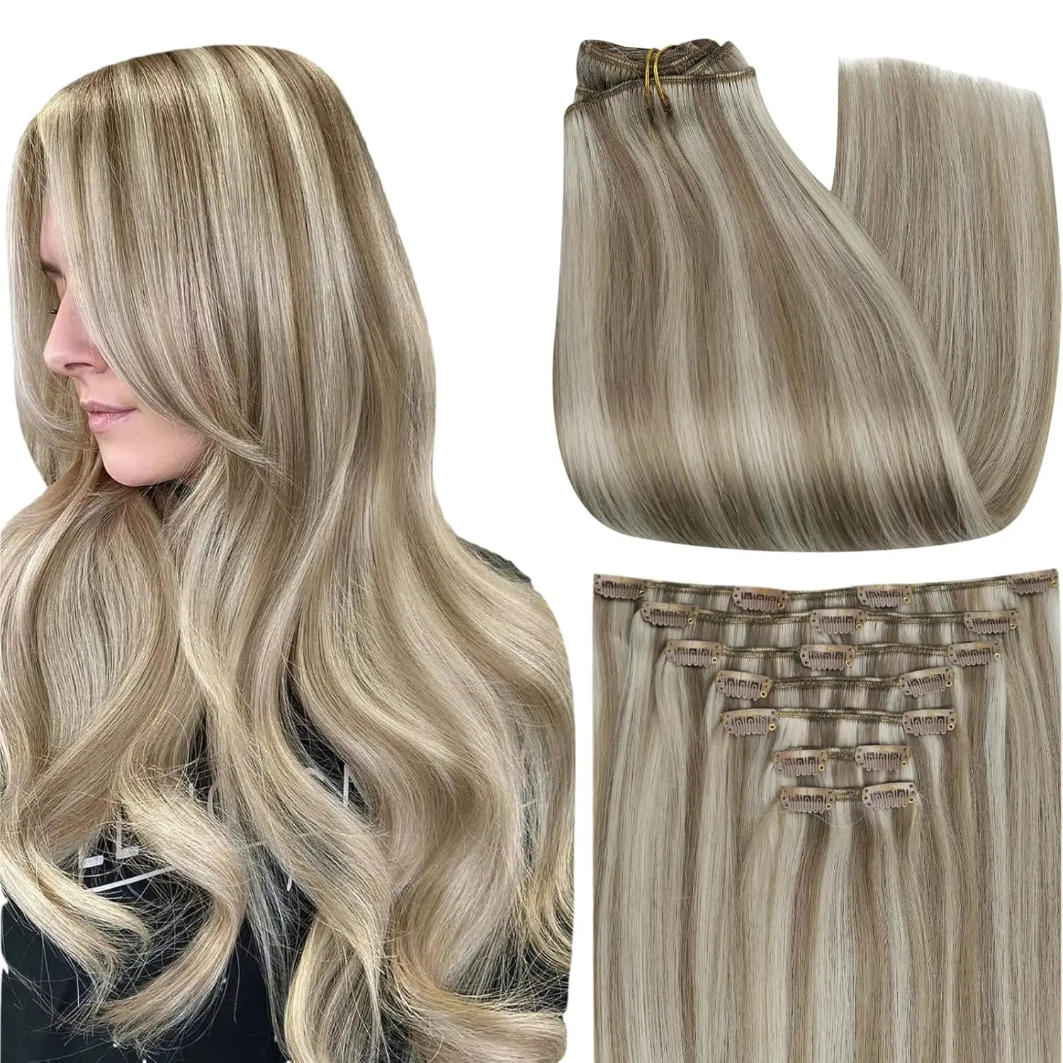 #8P60 Ash Brown Highlights Platinum Blonde