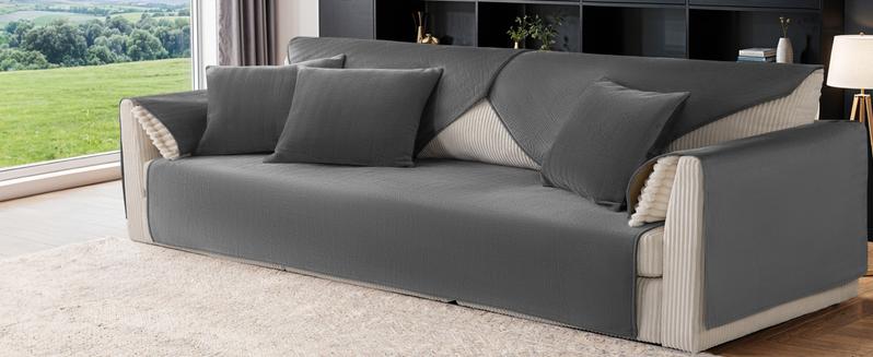 Shilucheng Velvet Chenille Sofa Cover - Friendly Furniture Protector Machine Washable & Non-Slip Stain-resistant Soft Couch Cover Perfect For Pets & Kids