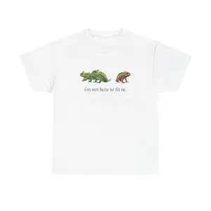 Chameleon Not Here to Fit In Shirt Graphic Tees Men