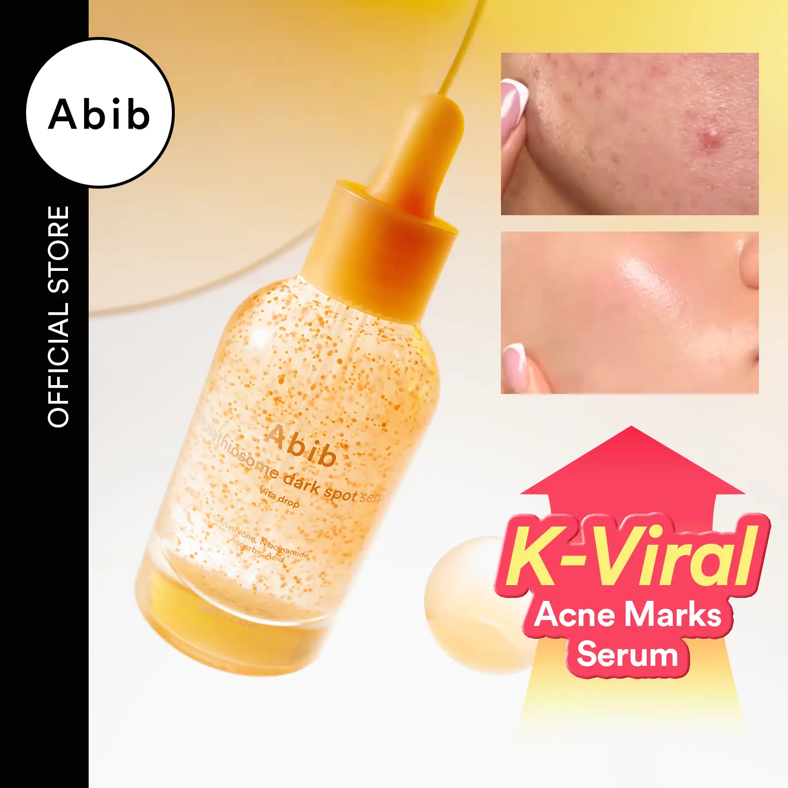 Abib Glutathiosome Vita Drop Serum, Hydrating & Soothing Dark Spot Corrector with Niacinamide, Vitamin C for Glowing Skin, Korean Skincare, 50ml, Brightening Serum, Skin Repair