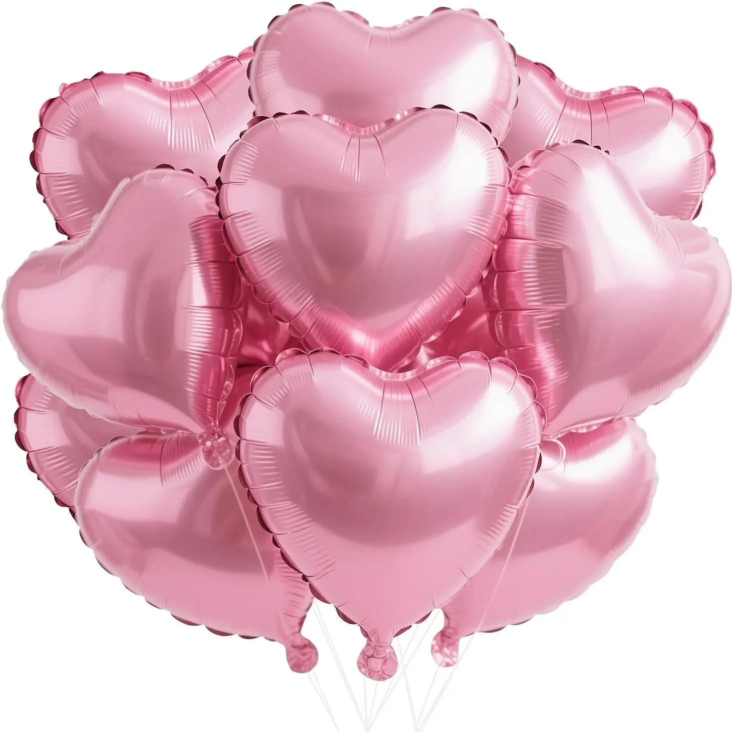 8 Heart Balloons Set for Party Balloons Decorations, Birthday, Anniversary, Wedding, Perfect for Celebrations and Special Occasions