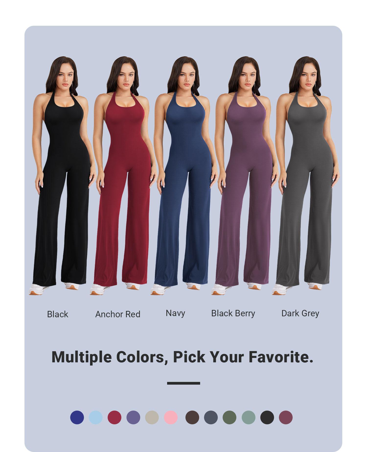 YEOREO Women's Wide Leg Sleeveless Yoga Jumpsuit Romper with Adjustable Fit & Hidden Scrunch for Glute Support Greenish YEOREO Women's Wide Leg Sleeveless Yoga Jumpsuit Romper with Adjustable Fit & Hidden Scrunch for Glute Support Greenish