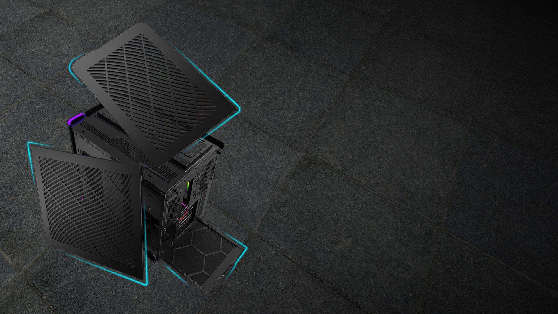 Montech KING 95 PRO Middle Tower Computer Case Black-KING 95 PRO (B) Made For Gaming Fan Cooling