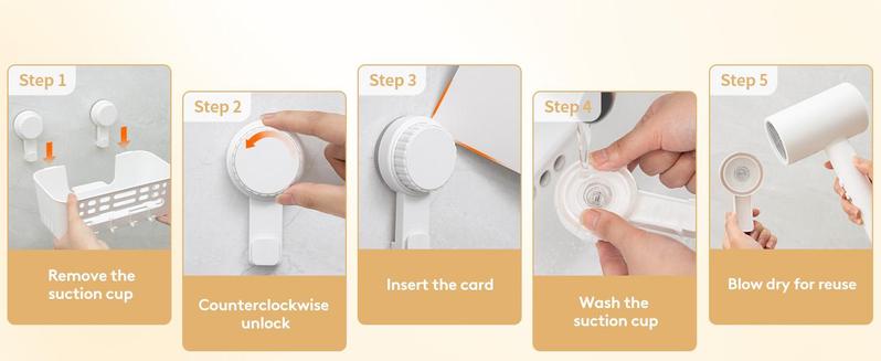 Shower Caddy Suction Cup, Removable Shower Shelves, NO-Drilling Bathroom Organizers and Storage Rack for Shampoo Strong Vacuum Suction