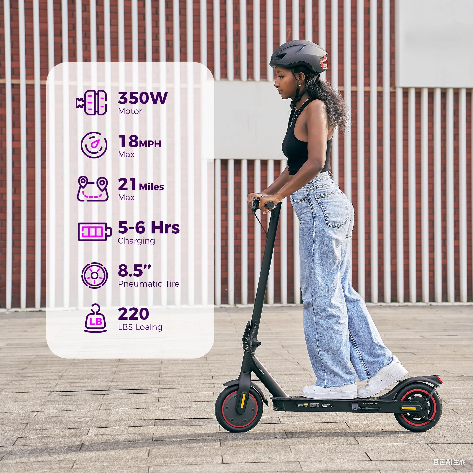 【New Year Sale】Electric Scooters for Commuting,  28MPH/21MPH Max Speed,1000W/500W/350W Motor, 37/35 Miles Max Range,  with Dual Suspensions & Braking Foldable Commuter E-Scooter for Adults/Teens SpringStatements