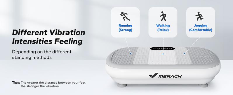 【Live Link only】Merach High-Power Vibration Plate Exercise Machine 440lbs Weight Capacity Bluetooth Remote Control 4 Workout Modes for Home Gym Fitness Equipment for Women