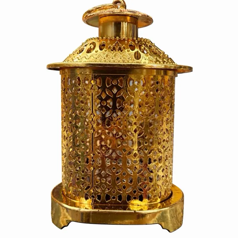 Golden Kids Singing Ramadan Fanous Decor Religious Decorative Traditional Ornaments