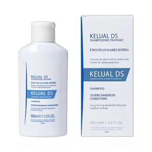 KELUAL DS Anti-Dandruff Haircare Shampoo, Severe Dandruff Treatment Cleanser, Daily Soothing Youth Formula for Long-Lasting Relief, 3.3 Fl Oz