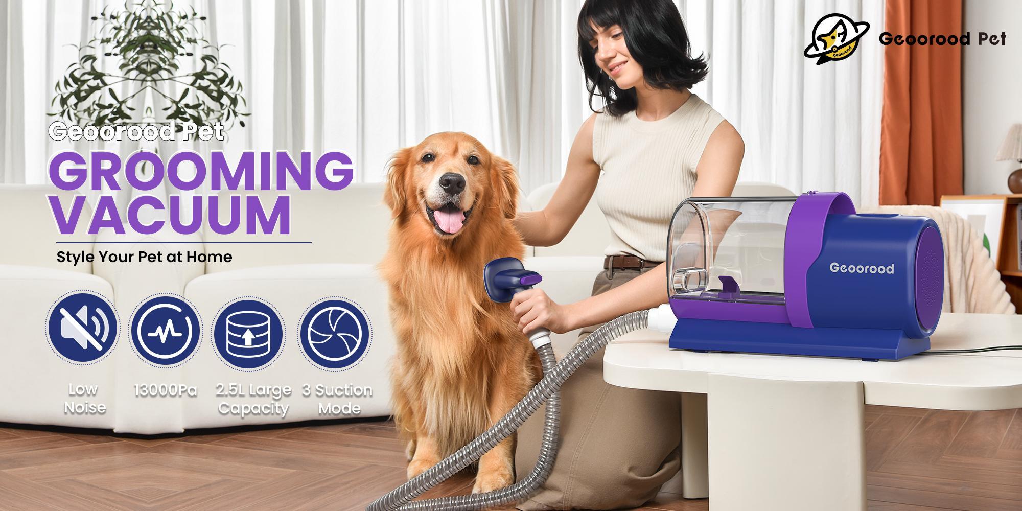【Geoorood】Dog Grooming Vacuum Kit, Pet Grooming Vacuum with Clipper Nail Grinder, 2.5L Dust Cup Dog deshedding Vacuum Brush with 4-6 Pet Grooming Tools for Shedding Pet Hair, Home Cleaning, Proven Grooming Tool#TikTokShopBlackFriday & CyberMonday