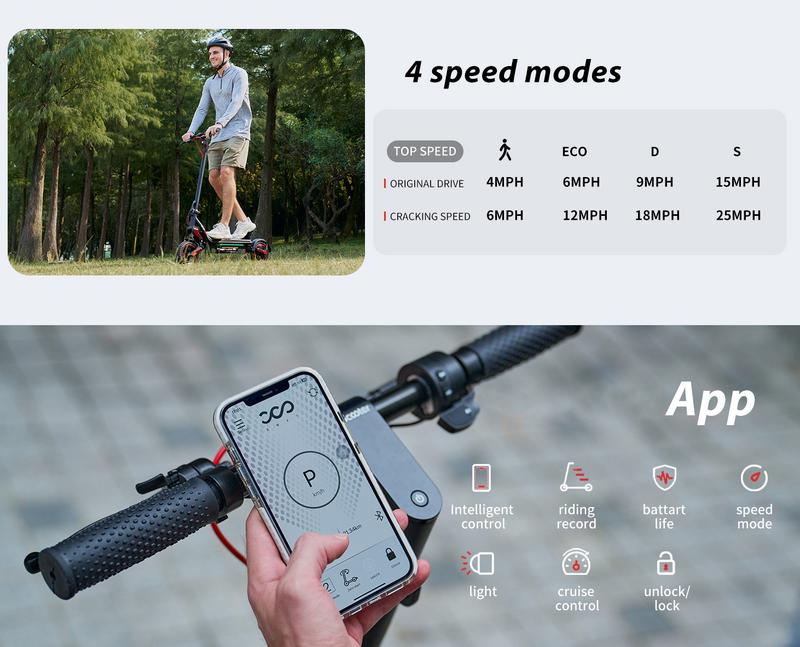 【Valentine's Day】Electric Scooter, 1000W/500W, 28MPH/25MPH,40 Miles/28 Miles/23Miles, 54.6V14Ah/48V15Ah Battery, 10''/11'' All-terrain Tires,  Dual Braking System & Suspension System, Foldable Commuter Electric Scooter Adults for Adults/Youths