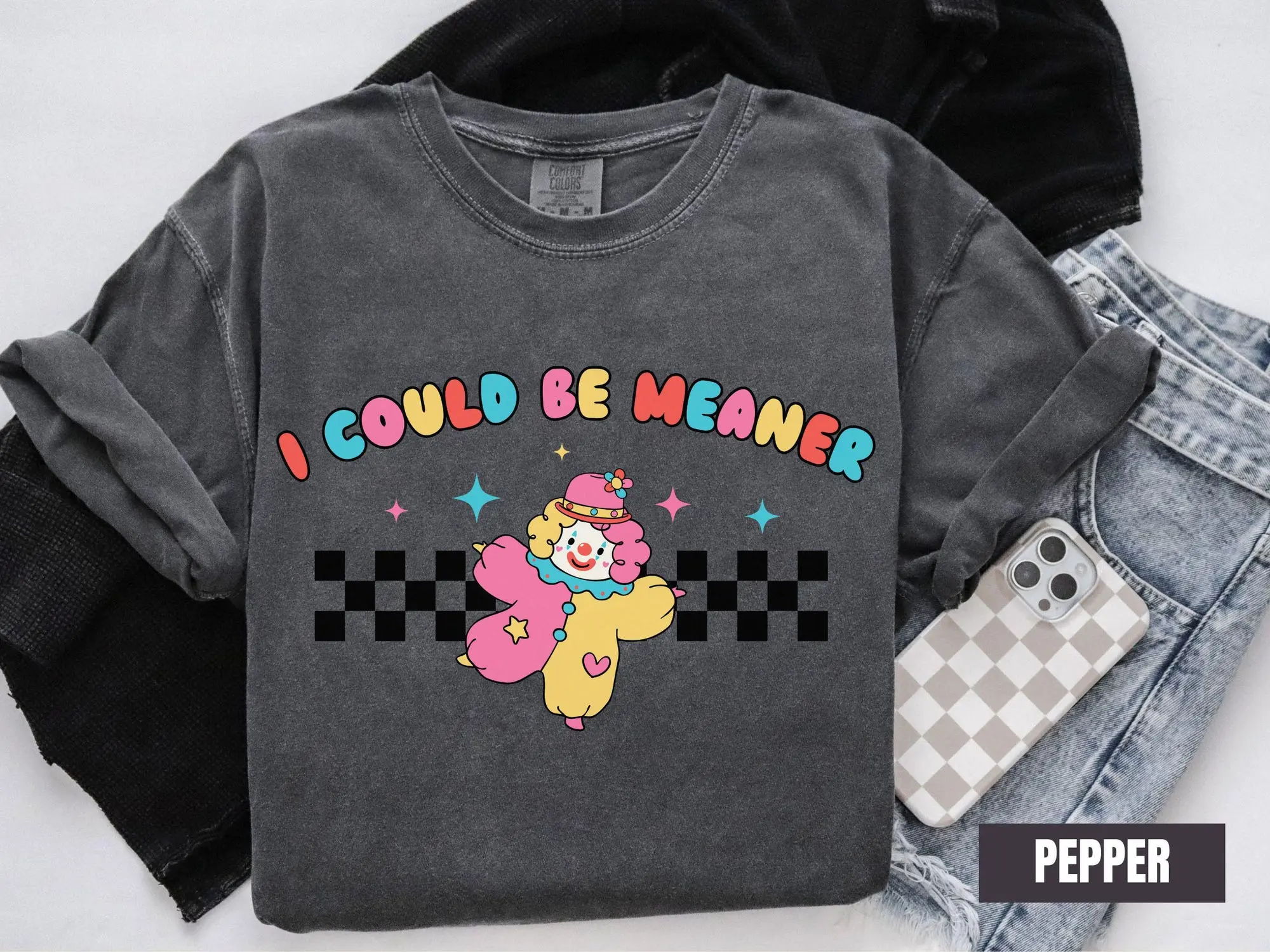 Clowncore Clothing, Funny Comfort Colors Retro Clowncore Kidcore Pastel Circus Clown Shirt, Funny Meme Clowncore Clothes, Clown Gift