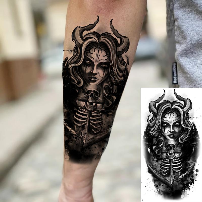 36 Sheets Temporary Tattoos Stickers, 12 Sheets Fake Body Arm Chest Shoulder Tattoos for Men or Women with 24 Sheets Tiny Black Durable Kit sticker tattoo sleeve rising sun tattoo