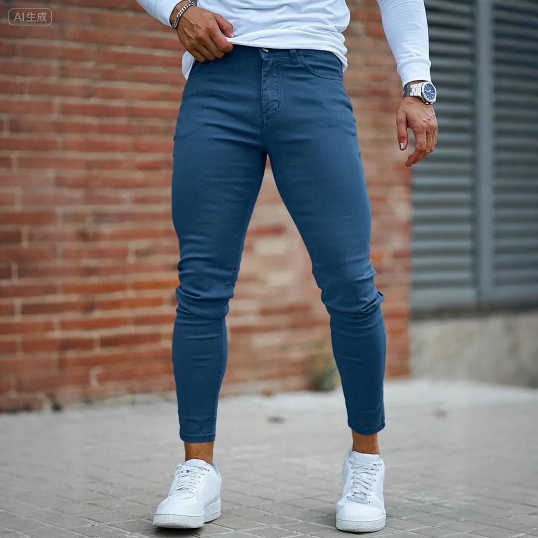 GINGTTO Mens Jeans Skinny Stretch Fashion High Rise Colored Jeans