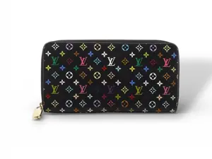 Pre-owned Louis Vuitton Multicolor Black Monogram Canvas Small Leather Goods Monogram Multi Color Black Wallet
