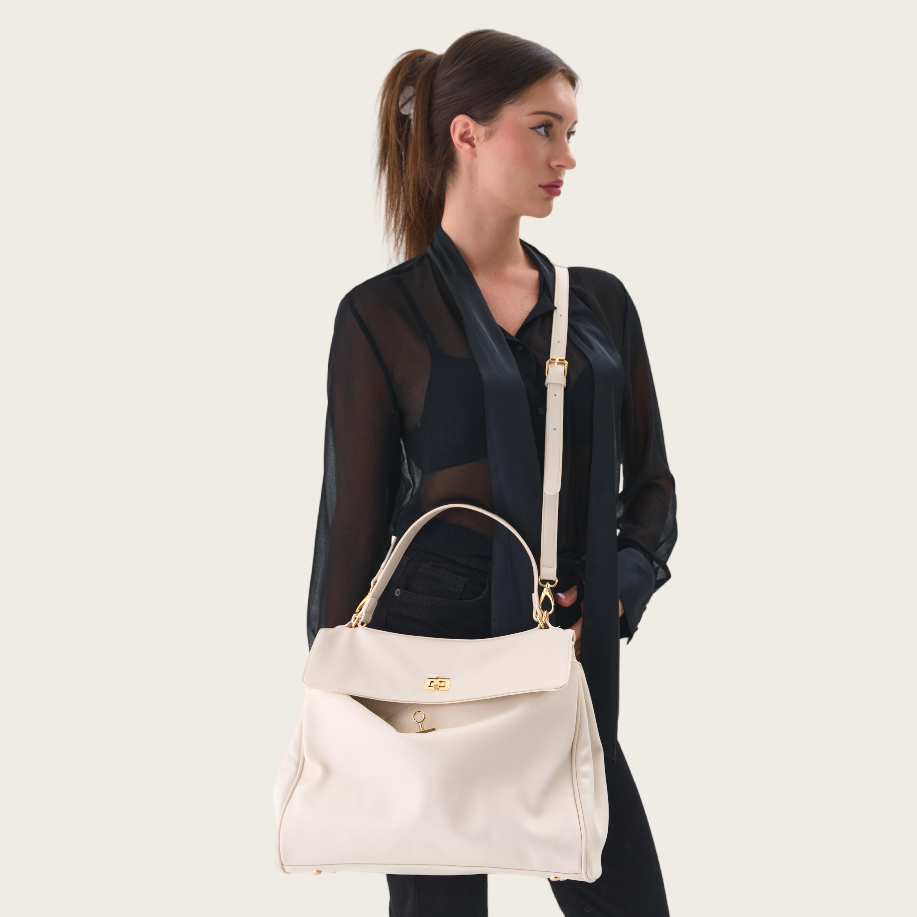 Tote Bags Leather for Women, Top Handle Bag, Trendy Luxury Hobo Handbag ,Lock Shoulder Crossbody Bag, Work Office Mother gifts