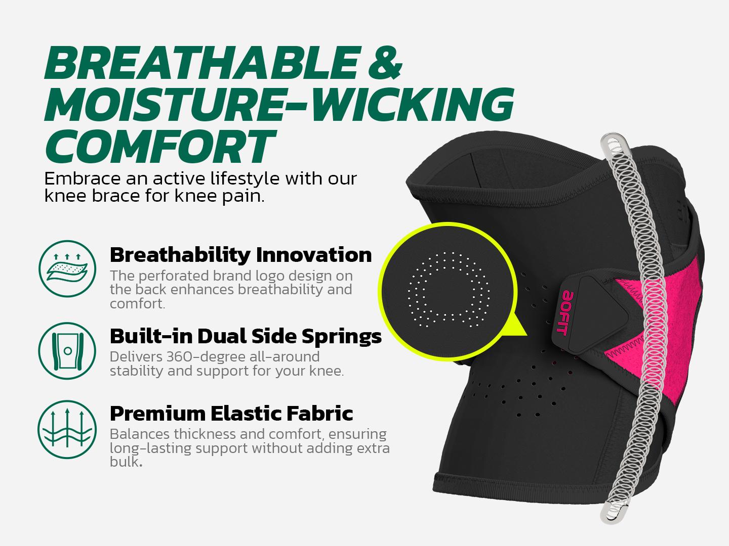 aoFIT Knee Brace,Knee Sleeves,Premium Compressionfor Knee Stability During LegWorkouts,Men&Women,High-Quality,Comfort ,Gym Cycling Running Springtok，TikTokShopBlackFriday