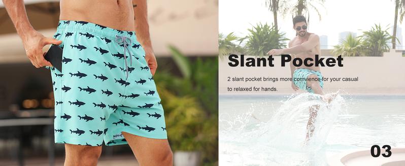 APTRO Men's Quick Dry 2 in 1 Swim Trunks with Compression Liner UPF50+ 4-way Stretch Board Shorts for Swimming Beach Sports