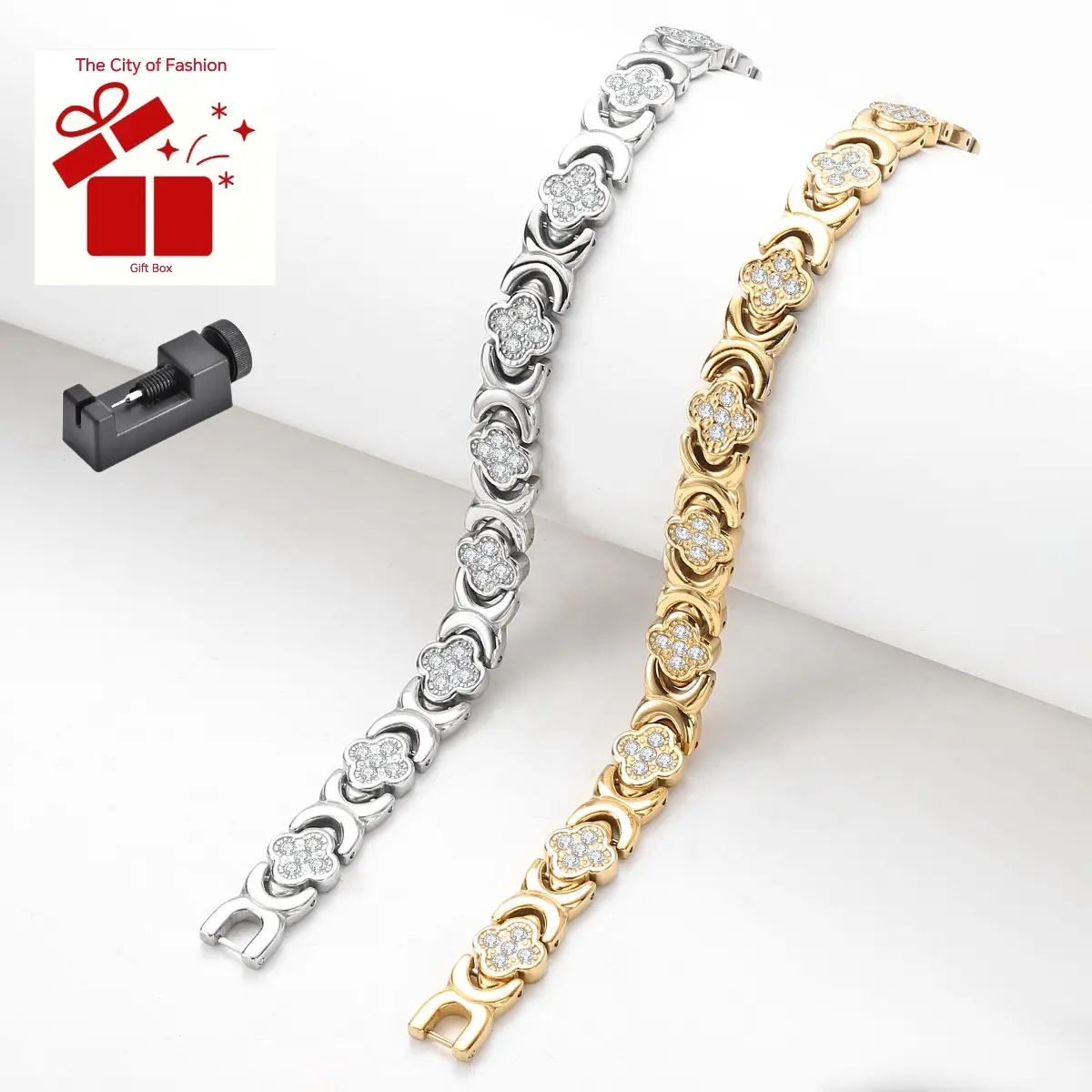 Women's Elegant 99% Pure Copper Magnetic Cuff Bracelet - 3500 Gauss, Titanium Steel Accents,, Adjustable Daily Gift-Boxed Stretch Jewelry for Bracelet Stacking, 99% Pure Copper Bracelets & Bangles，Halloween & Christmas gifts-Unisex Charm,Gauss Magnet