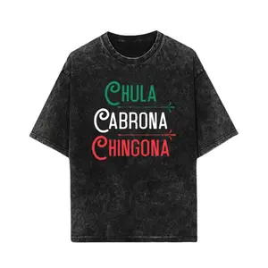 Mexicana Chula Cabrona Chingona Mexican Shirt T-Shirt Casual Comfort Black-Hoodie-front Black-Sweatshirt-front