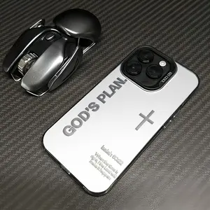 Sleek GOD'S PLAN Slogan With cross Printing Phone Case for iPhone 17 16 15 14 13 12 11 and Samsung Galaxy S25 S24 S23 S22 anti drop phone protective case