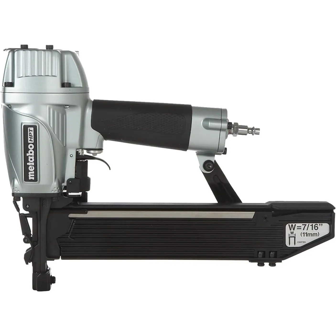 Metabo HPT 7/16 Standard Crown Stapler, 16 Gauge, Pneumatic, N5008AC2 | Roof Decking & Subfloor Install, Power Nailers, 1 to 2 in Wire Staples, Construction Tool for Framing