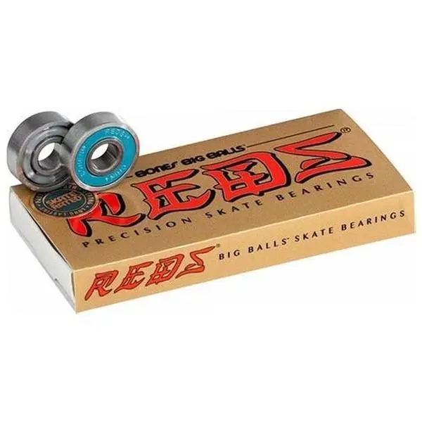 Bones Reds Big Balls Skate Bearings, 8-Pack - Durable, High-Value, Faster Roll, Precision Performance for Skateboarding Sports & Outdoor Recreation Equipment, Durability