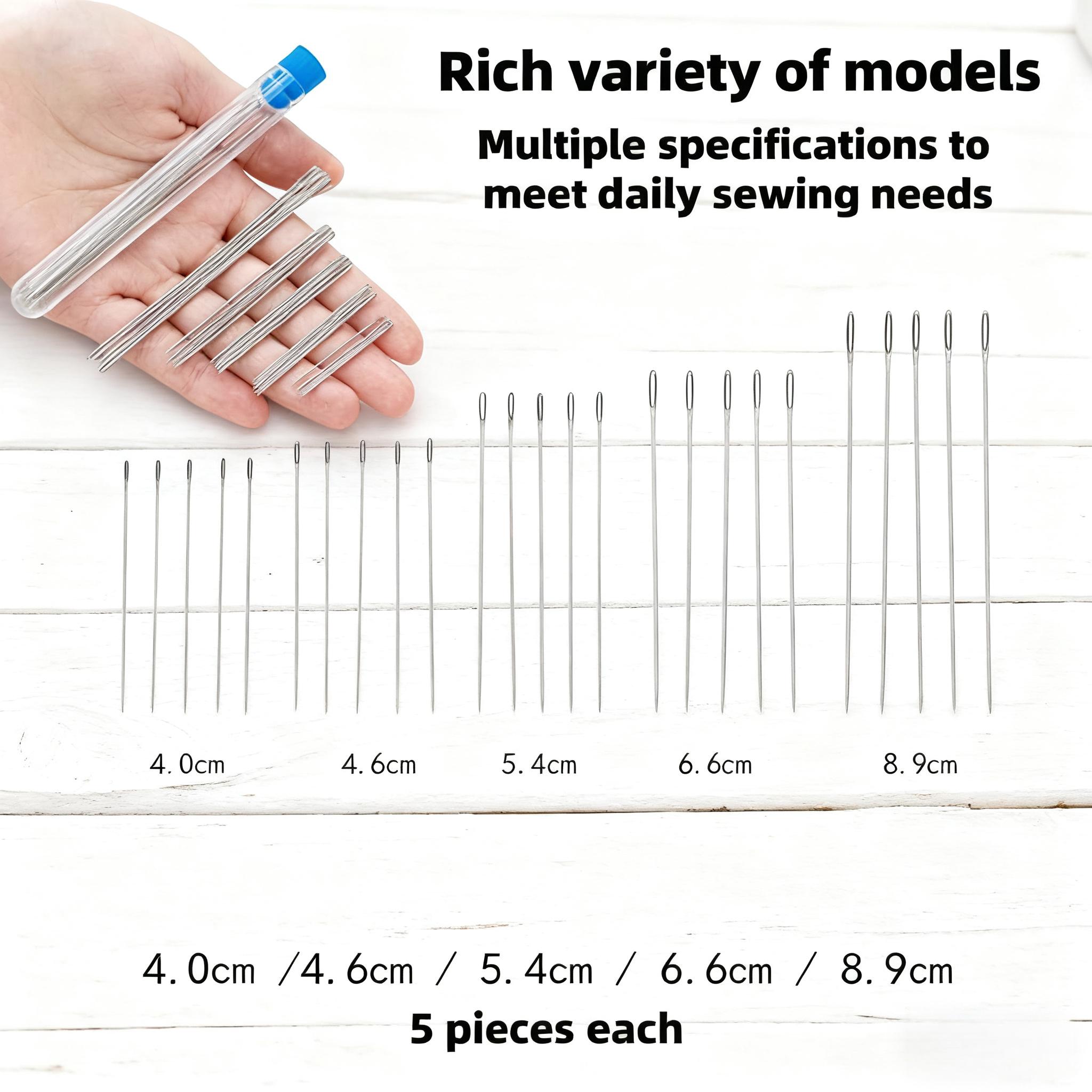 34-pieces Big Eye SteelNeedles Set，Sewing Needles Kit for DlY Sewing Projects，Thin Handmade Quilting，Home sewing set，Christmas Sewing Set