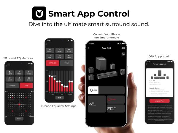 ULTIMEA Aura A60 7.1-Channel Dolby Atmos Sound Bar with Bluetooth: Immersive Audio for Home Theater, Smartphones, & Home Parties. Pre-order Now. Springtok