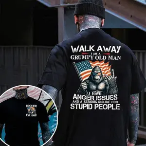 Walk Away Im A Grumpy Old Man Baby Boomer Shirt, Boomer FAFO Graphic Shirt, Unisex Tee Menswear
