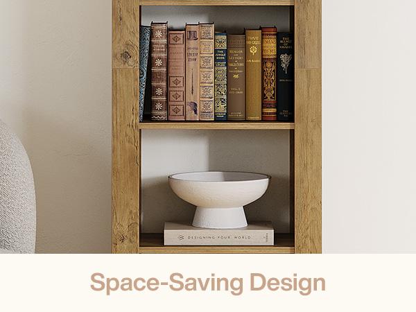 LITTLE TREE 74.8" Tall Arched Bookshelf, 6-Tier Narrow Open Bookcase, Floor Standing Corner Display Shelves Storage Organizer for Small Space, Home Office, Living Room