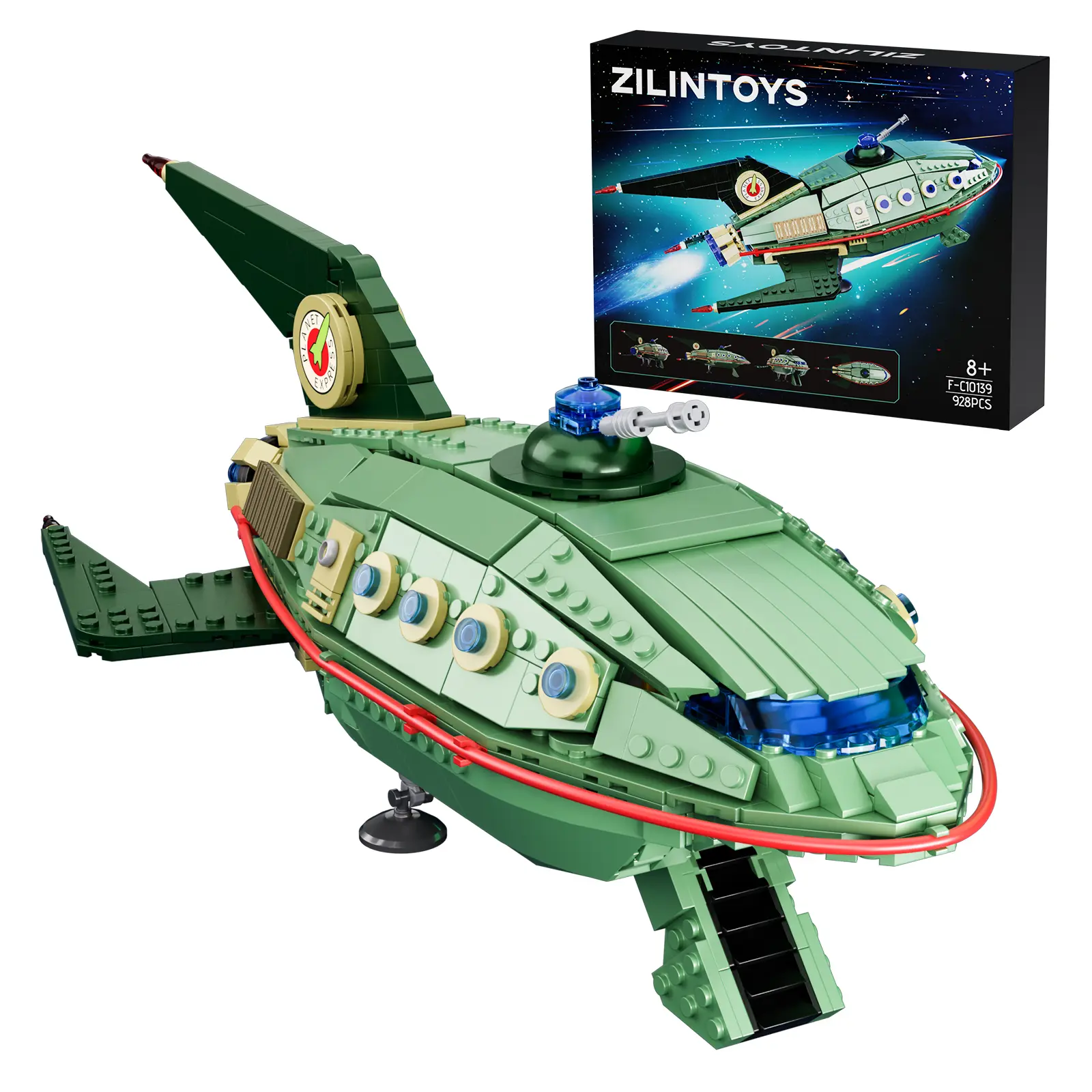 Futuristic Flying Vehicle Building Blocks Set (928 pcs) – DIY Spaceship Toy for Kids & Teens, Ideal Halloween & Christmas Gift for Sci-Fi & Engineering Fans