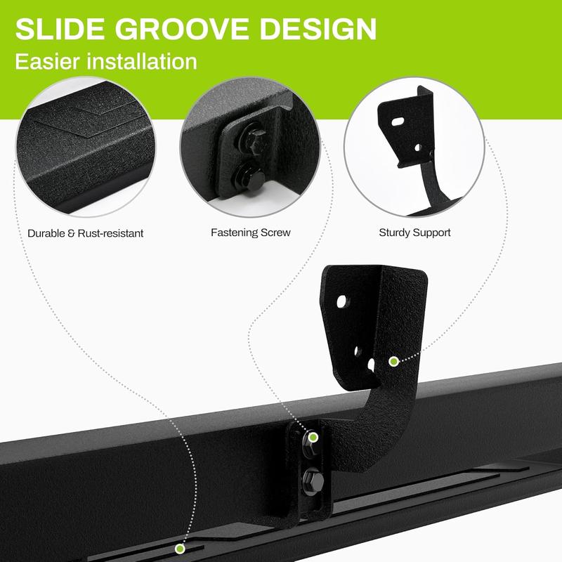 YITAMOTOR Drop Side Steps Compatible with 2009-2018 Dodge RAM 1500, 2019-2024 Ram 1500 Classic Quad Cab, Off-Road Running Boards, Black Powder Coated Nerf Bars rock  sliders