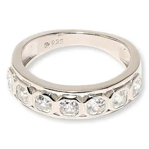 Radiance by Absolute™ 1.35ctw Asscher Cut Bezel-Set Band Ring