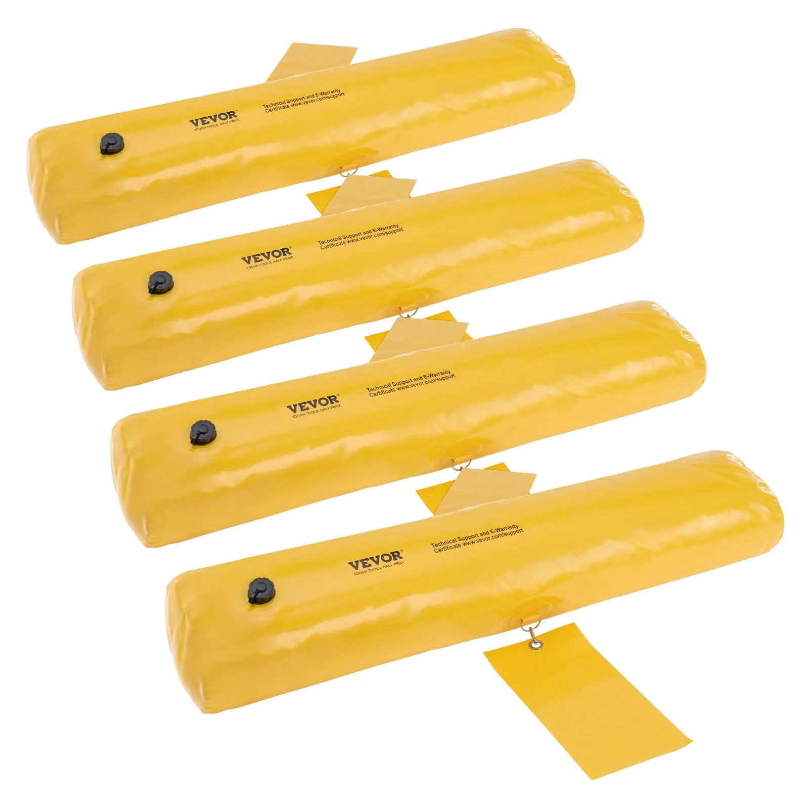 【FathersDayGift】VEVOR Flood Barriers,  , Sandbag Alternative Flood Bags 4 Pack,  Flood Barrier for Home, Water Barriers for Flooding, Doorway, Driveway(4FTx6in)