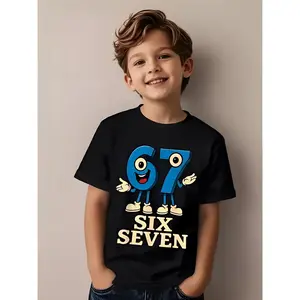 Six Seven Numbers Unisex Christmas gift teen stuff for girls boys clothing cute clothes for teens kids clothing All-Season Wear stocking stuffers teenage boys kids stuff cute school tops Kids Casual  girly tops
