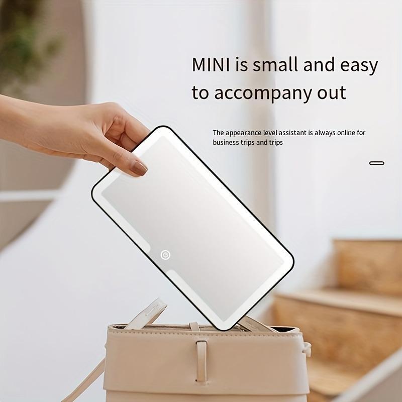 Car LED Makeup Mirror, Rechargeable Car Sun Visor Mirror, Dimmable Touchscreen Auto Vanity Mirror, Vehicle Interior Accessories, Car Accessories, FathersDayGift