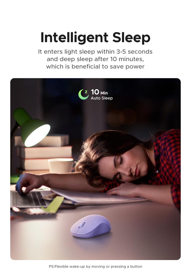 UGREEN  Wireless Bluetooth Mouse Laptop Mice Portable(BT5.0 and USB 2.4G) Dual Mode Connection Silent Slim Computer Mouse for Laptop/iPad Tablet/Apple MacBook/PC