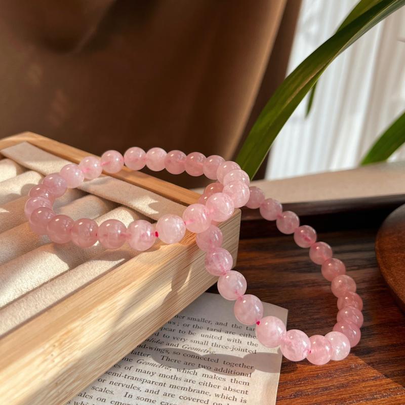 Pink Aura Bracelet for Love & Confidence | Genuine Stone | US Warehouse