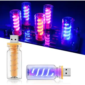 2PCS USB Lights for Car, Touch Adjustment Lights, Plug in USB Car Interior Ambient Light, Mini Spiral LED USB Night Light for Camping, Holiday Decoration, Party, Bedroom cute room decor