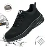 UMBURLLY Men’s Practical Steel & Composite Toe Work Boots - Lace-Top, Kevlar Defense, Puncture-Resistant, Anti-Smash, Lightweight, Breathable, Athletic, Basic, Round Toe, All-Season Outdoor Factory/Workshop Safety Footwear (Pure Black) Composite Toe Shoes