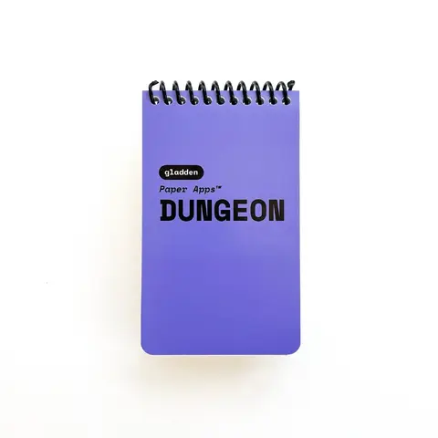 Paper Apps DUNGEON Interactive 3x5in 3x5" Pocket Notebook - 60-Page Office Stationery, Procedurally Generated Dungeon-Crawling Adventure, Portable, Simple Gameplay, Over 10,000% Funded on Kickstarter, Pencil Dice Sold Separately, All-Season Use