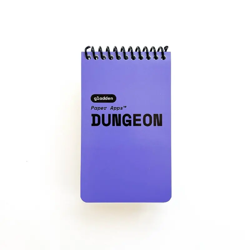 Paper Apps DUNGEON Interactive 3x5in 3x5" Pocket Notebook - 60-Page Office Stationery, Procedurally Generated Dungeon-Crawling Adventure, Portable, Simple Gameplay, Over 10,000% Funded on Kickstarter, Pencil Dice Sold Separately, All-Season Use