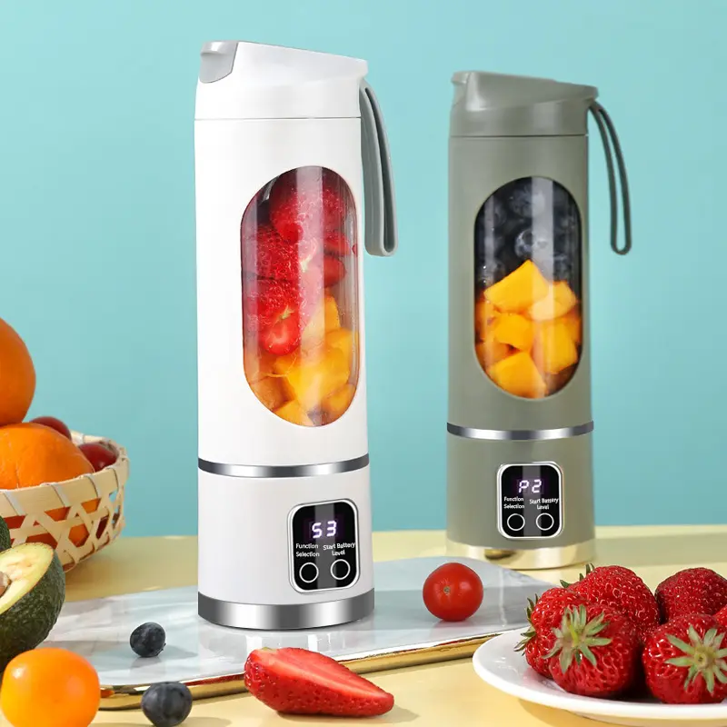 Portable Blender for Smoothie Liquid Diet - Easy to clean, Compact Juicer Blender, Ice Shake Blender, USB Rechargeable Juicer Machine, Household Kitchen Appliances，White/Purple